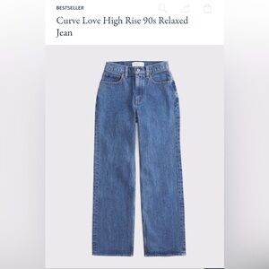 Abercrombie & Fitch - Curve love High rise 90s relaxed jeans